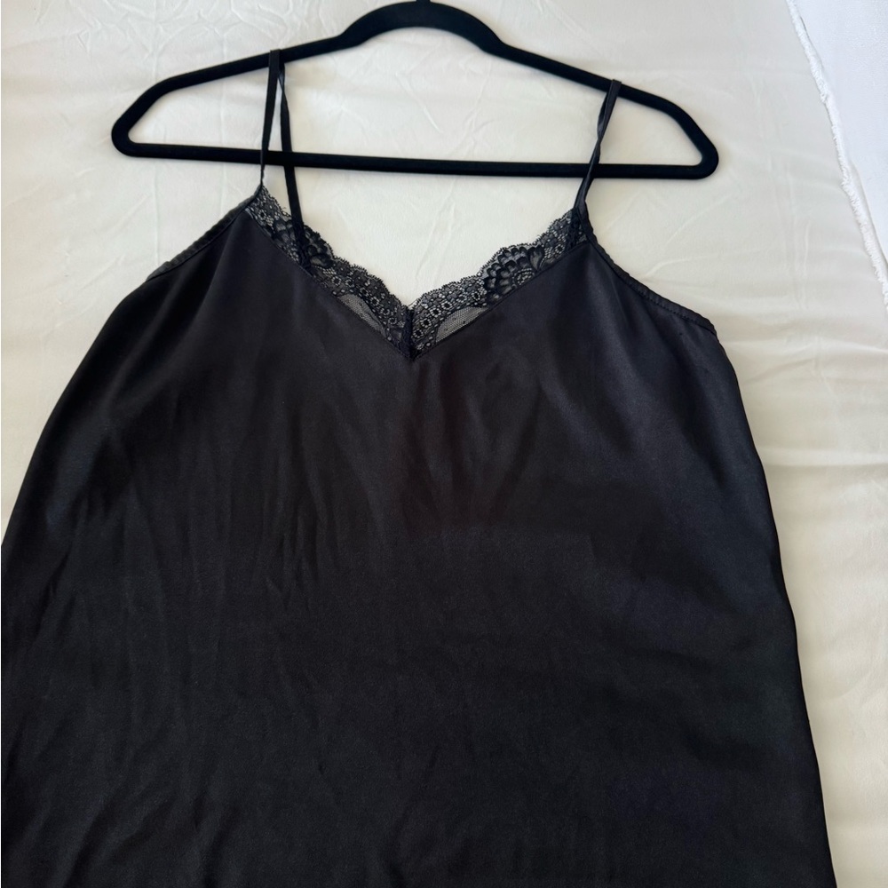 Elegant Black Lace Trim Camisole